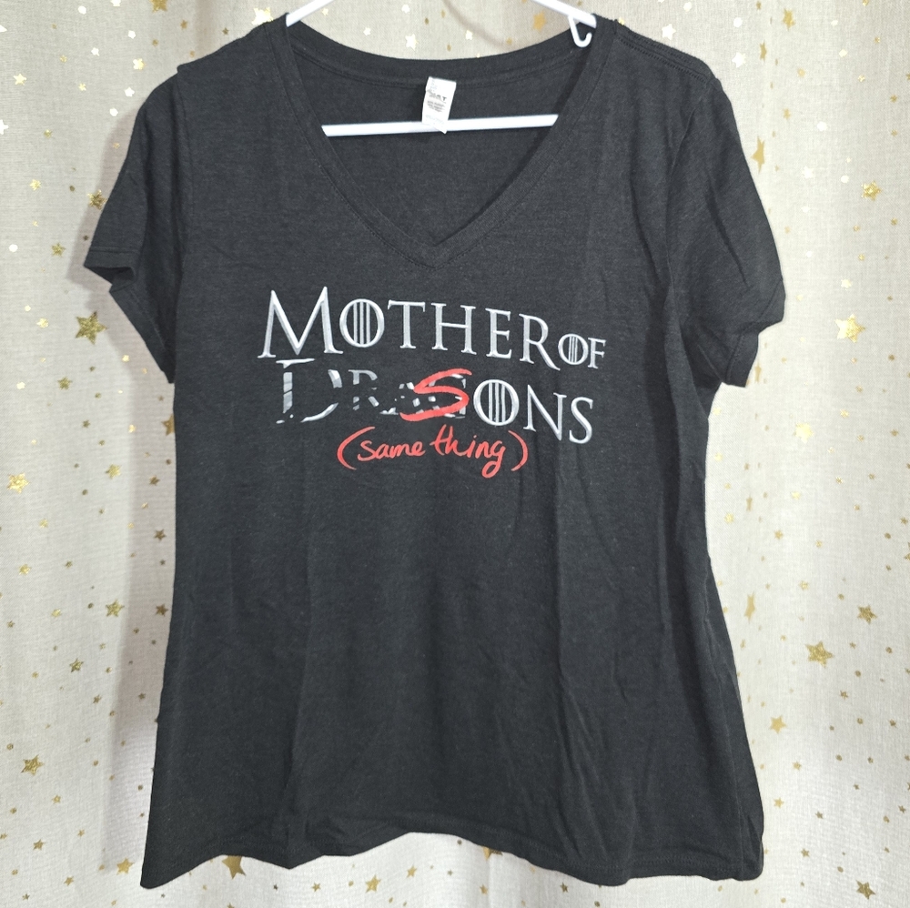 District Charcoal "Mother Of SONS/Dragons" Womens T-Shirt - Game Of Thrones